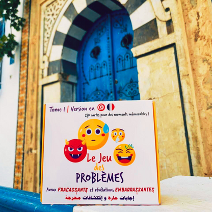 Boite du jeu tunisien d'ambiance Le Jeu des Problèmes