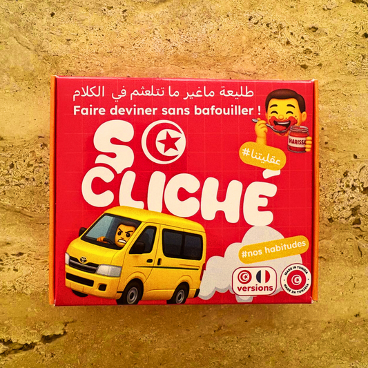 Boite du jeu tunisien d'ambiance So Cliché